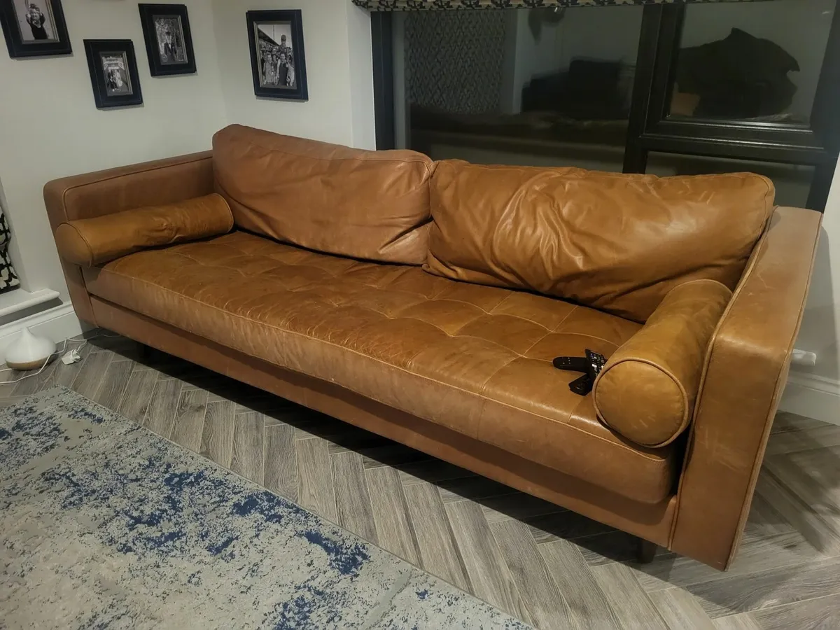 2 x couches (tan and navy) - Image 4