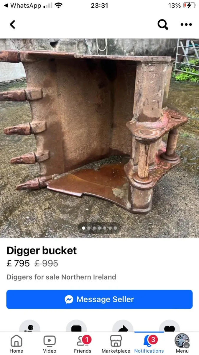 Wanted,wanted Digger bucket for 13 ton digger - Image 1