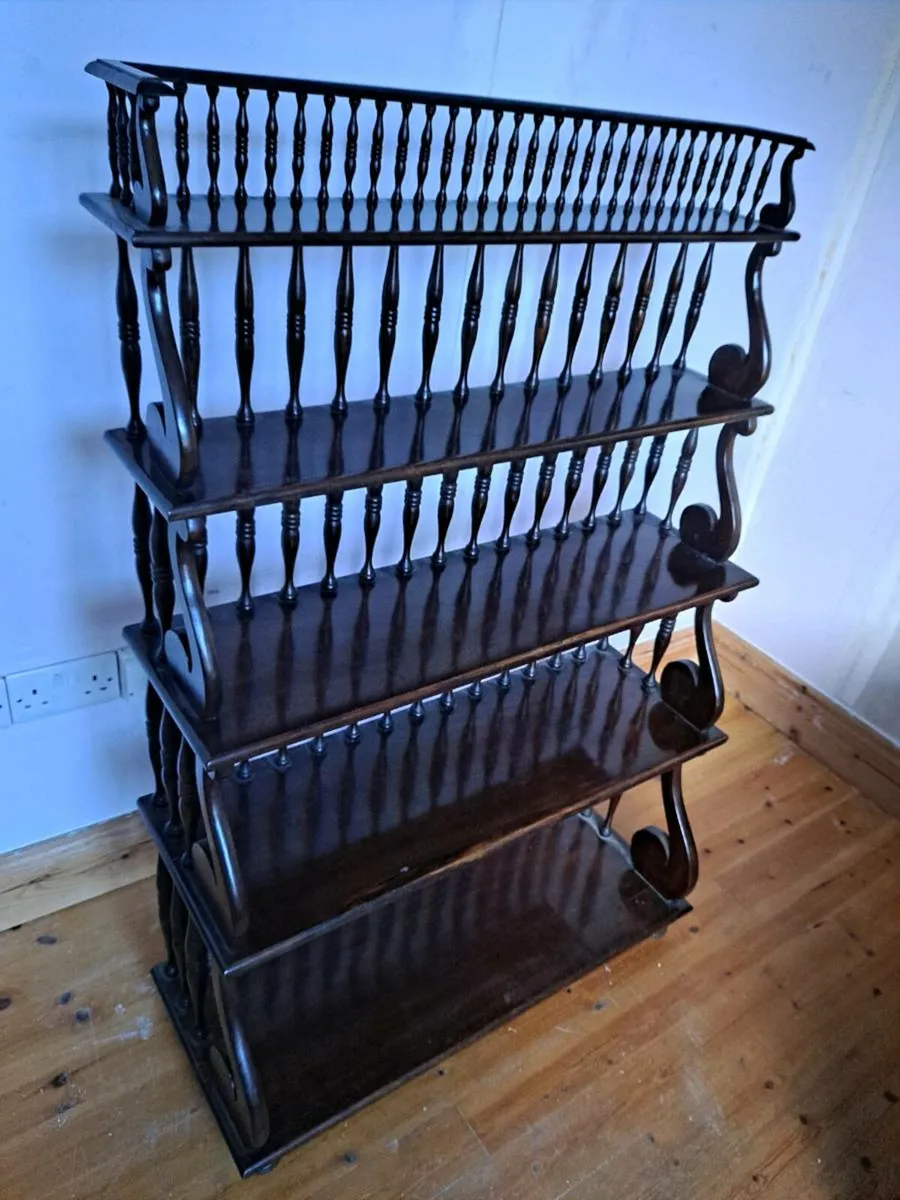 Mahogany book shelf unit - Image 3