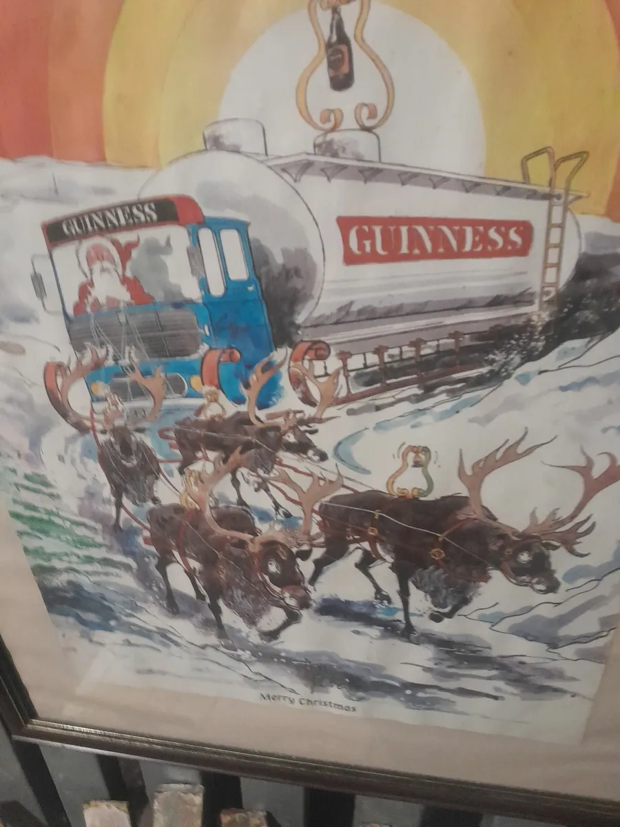 Vintage guinness  merry Christmas  poster - Image 2