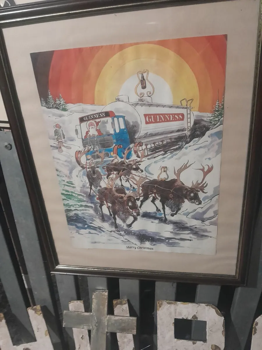 Vintage guinness  merry Christmas  poster - Image 3