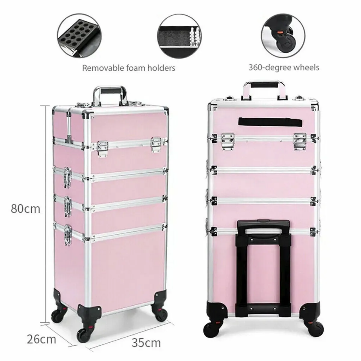 Cosmetic Case Makeup Trolley Beauty Organizer - Image 1