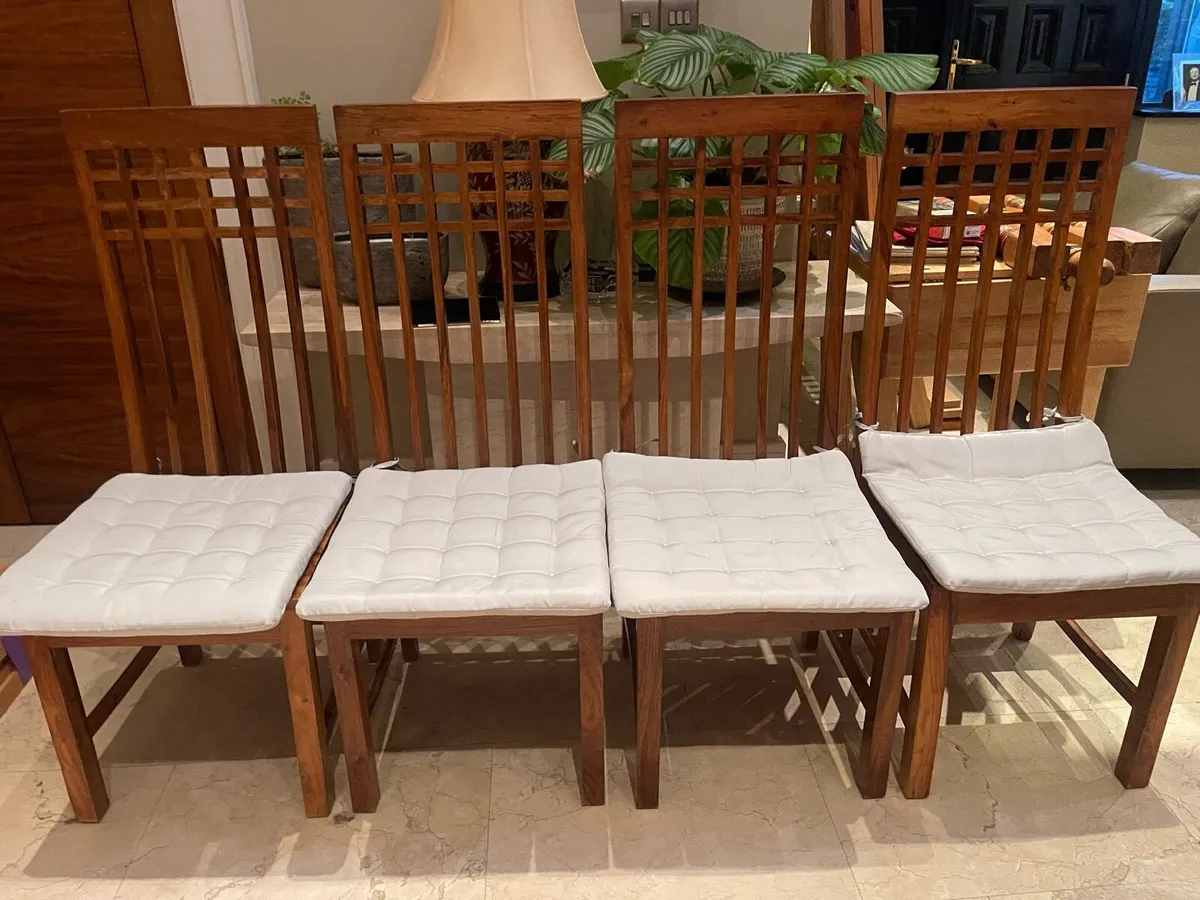 4 x Exquisite High Back Kitchen Dining Chairs - Image 2