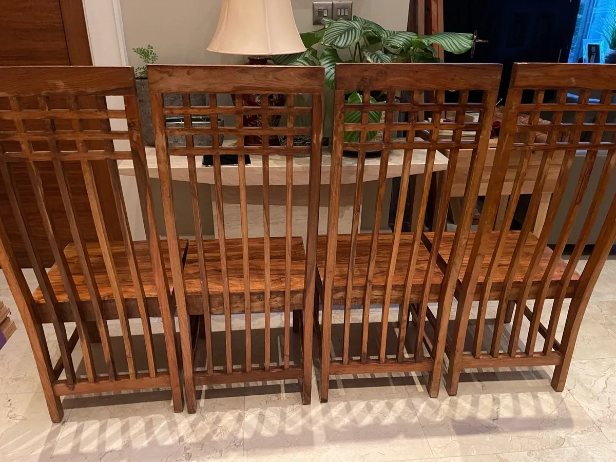 4 x Exquisite High Back Kitchen Dining Chairs - Image 3