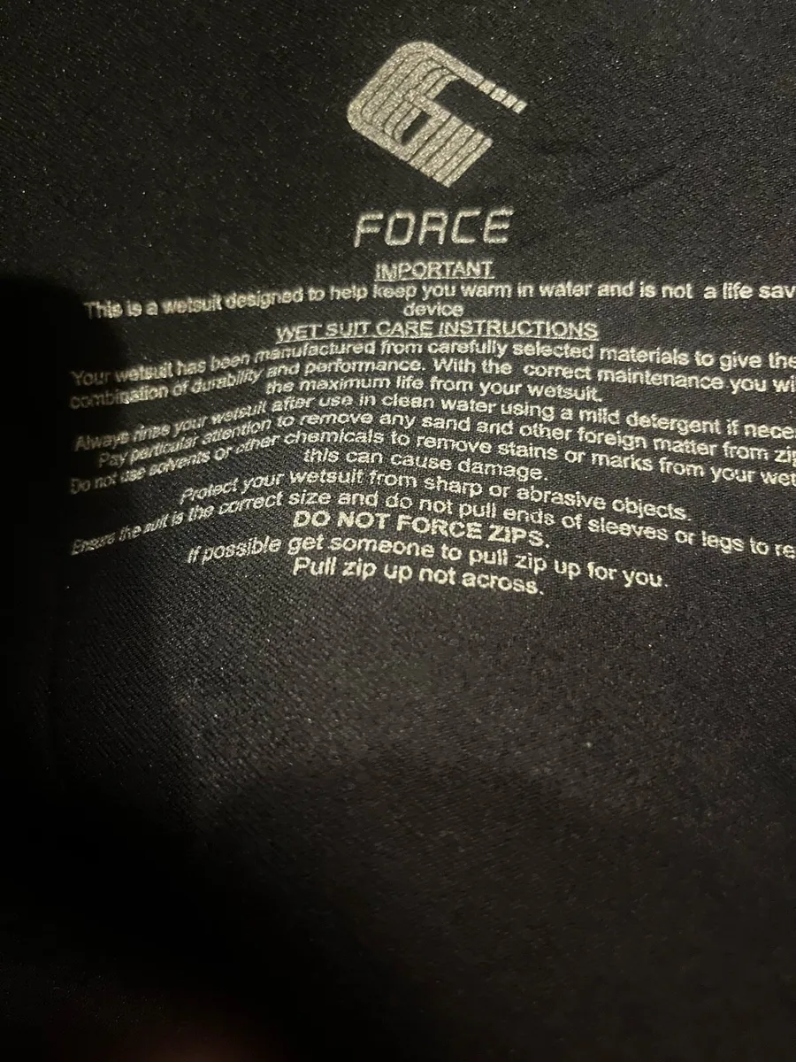 Mens G Force 3mm Back Zip Flatlock Wetsuit - Image 3