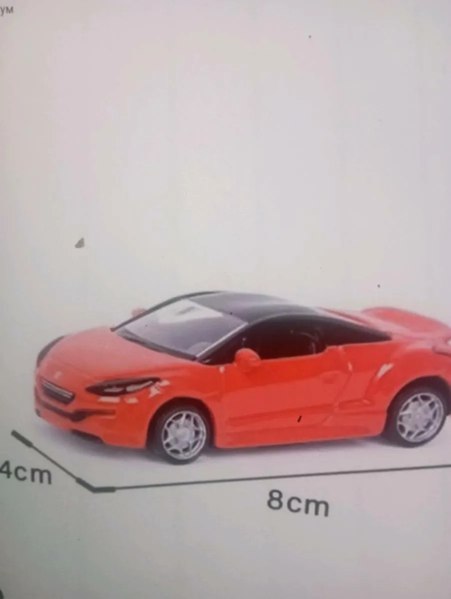 I,-64 SCALE PEUGEOT RCZ RED DIE - CAST MODLE CAR - Image 2