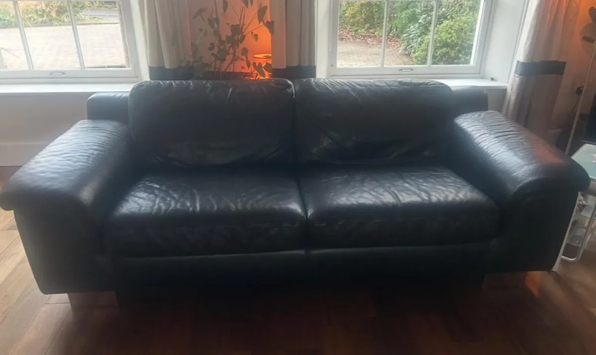 3 x Italian Leather Sofas - Image 1