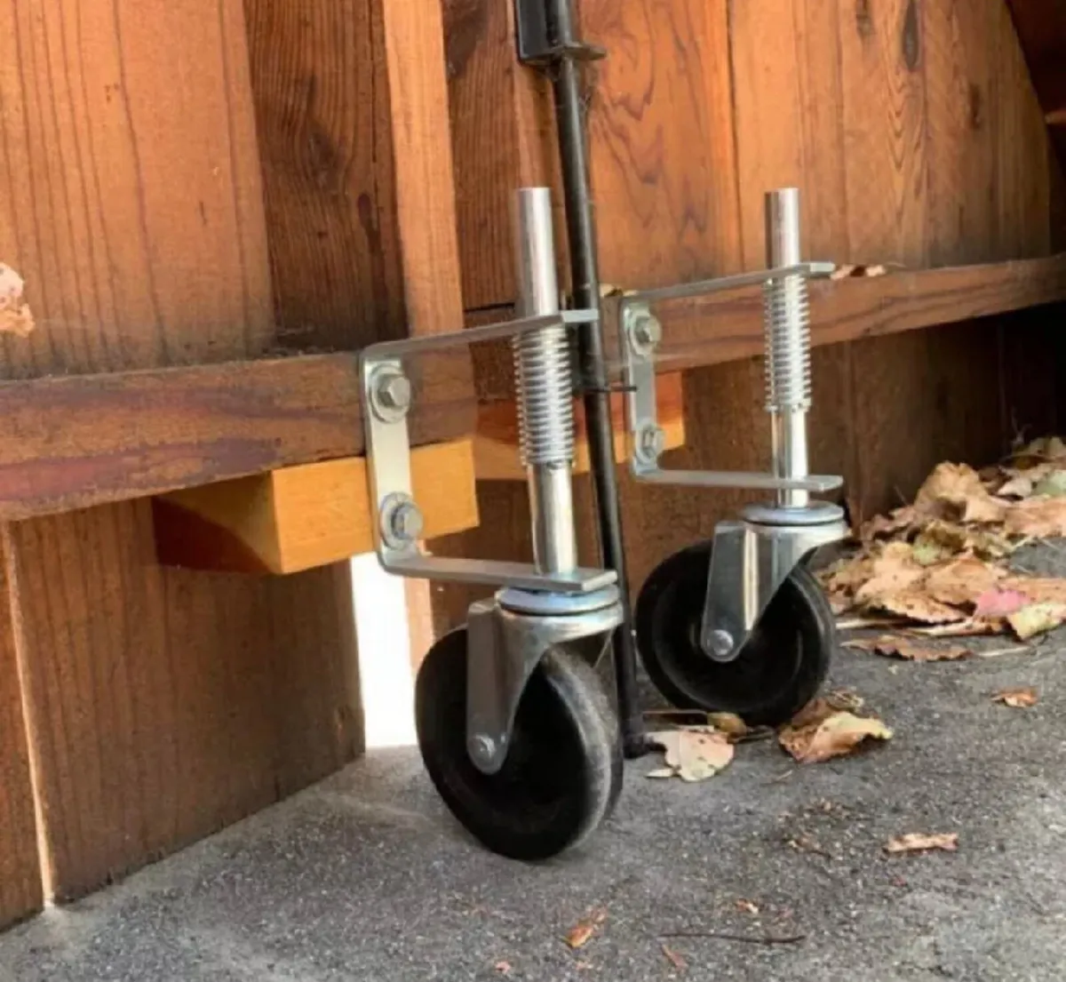 2 x Spring Loaded Gate Wheels 4" 102mm NEW - Image 1