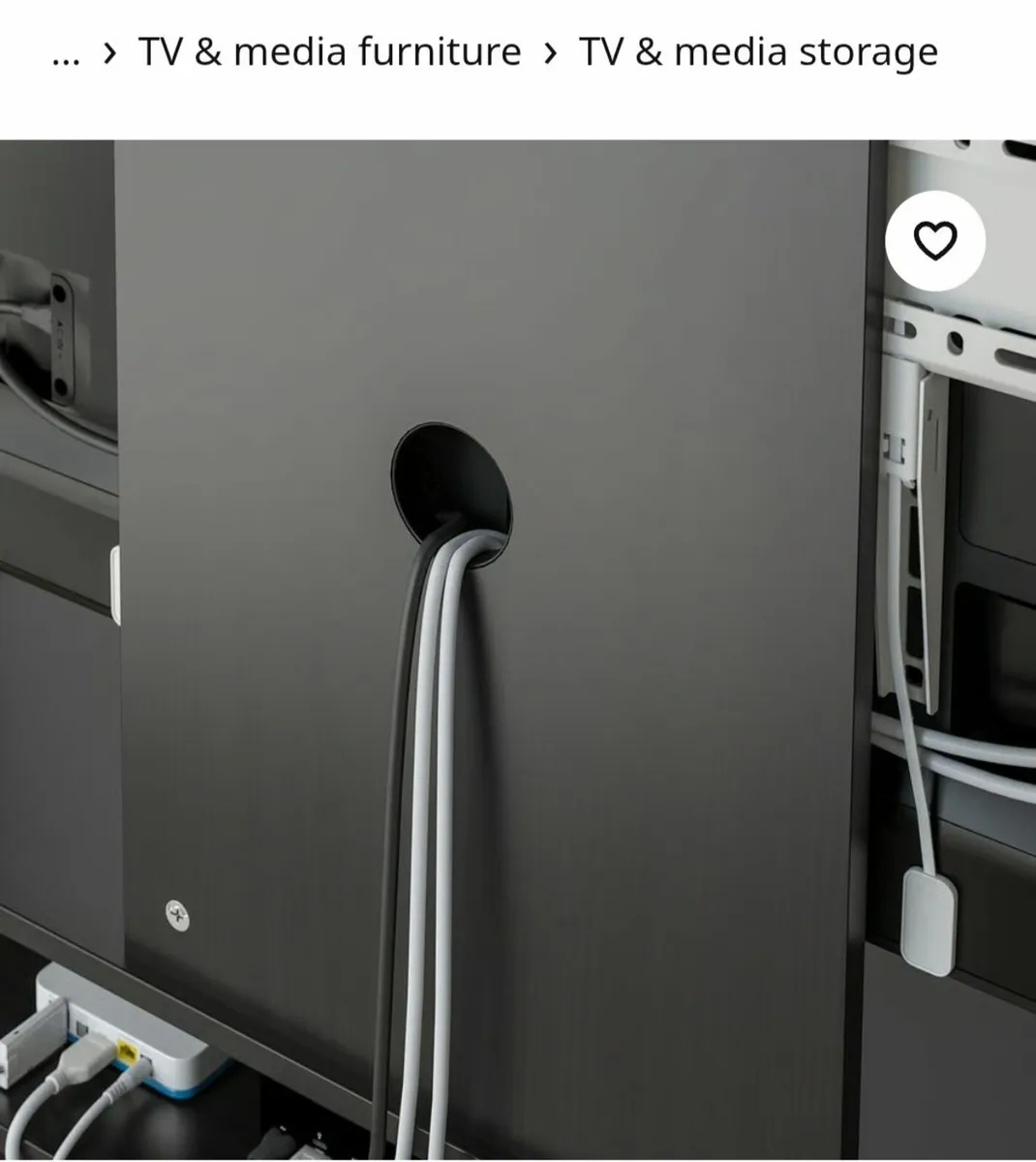 LAPPLAND TV storage unit, black-brown, 183x39x147 - Image 1