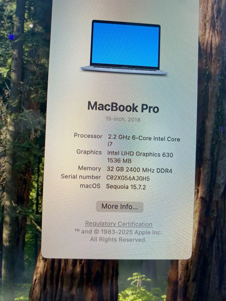 MacBook Pro 15.4-inch (2018) i7 | 32GB | 256GB - Image 2