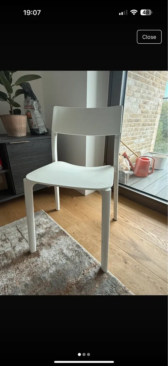 Janinge White Ikea Chair - Image 1