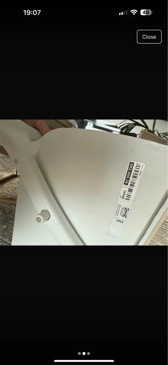 Janinge White Ikea Chair - Image 2