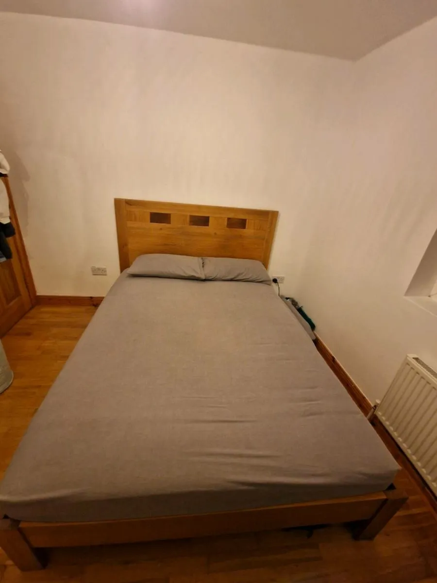 King Size Bed & Mattress - Image 1