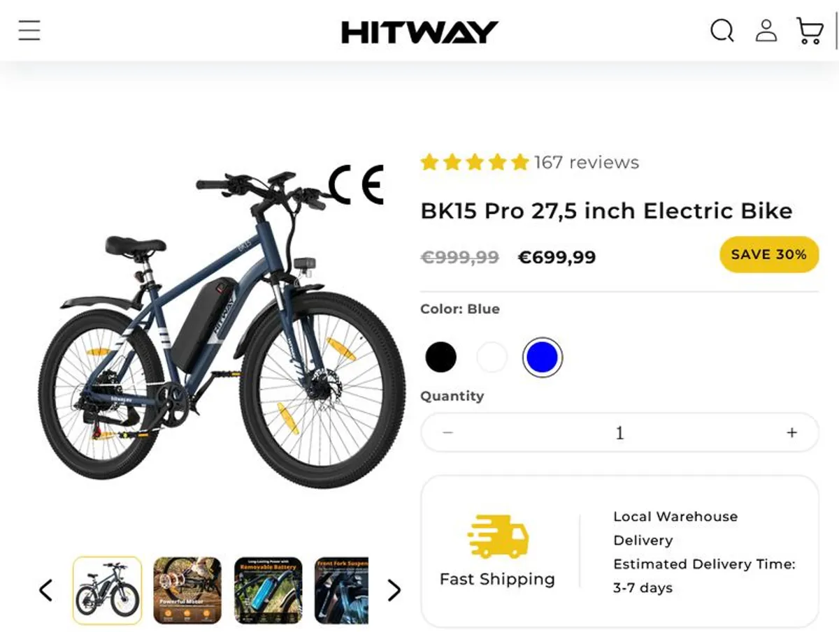 BK15 Electric Bike - HITWAY - Image 1
