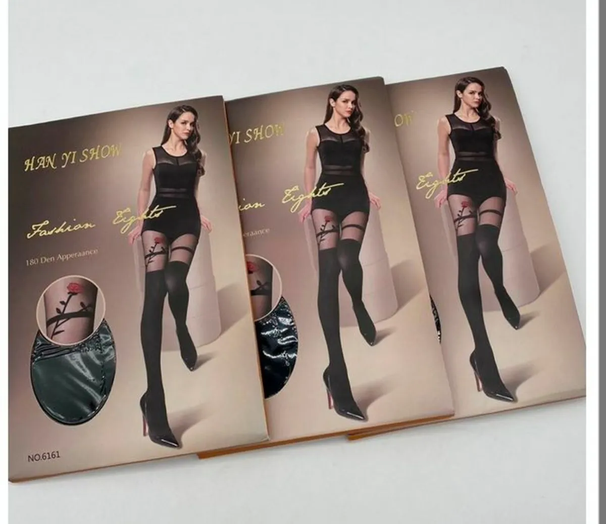 Woman tights with roses - Image 4