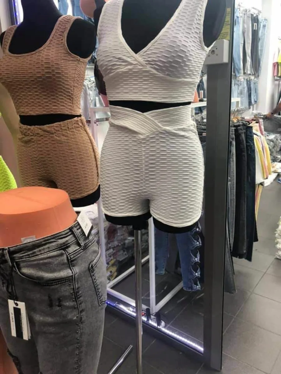 Sporty and Stylish Two-Pieces Set cream/nude - Image 2