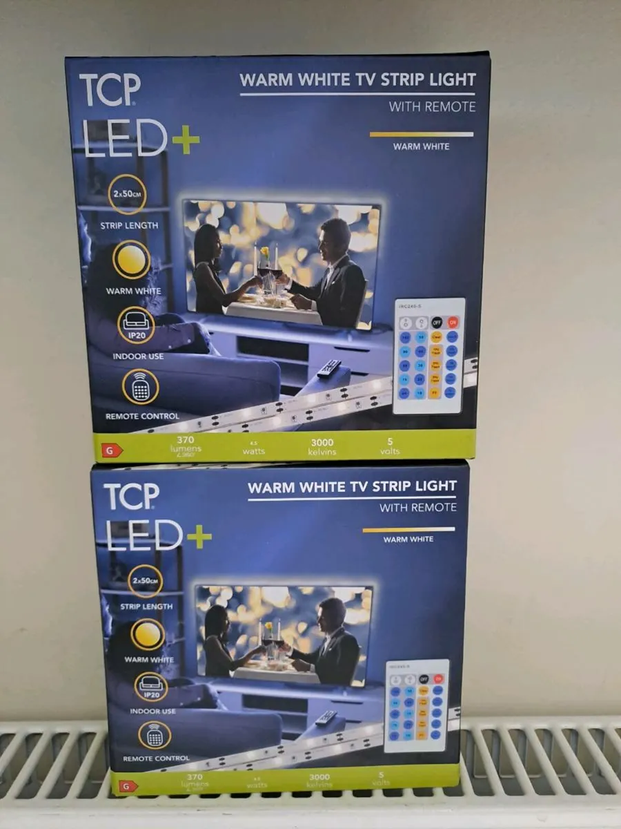 2 boxes of Warm white TV strip lights - Image 3