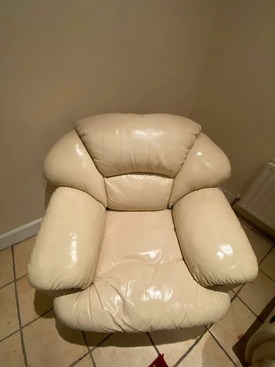 Pair of Leather Armchairs (1Recliner) - Image 4