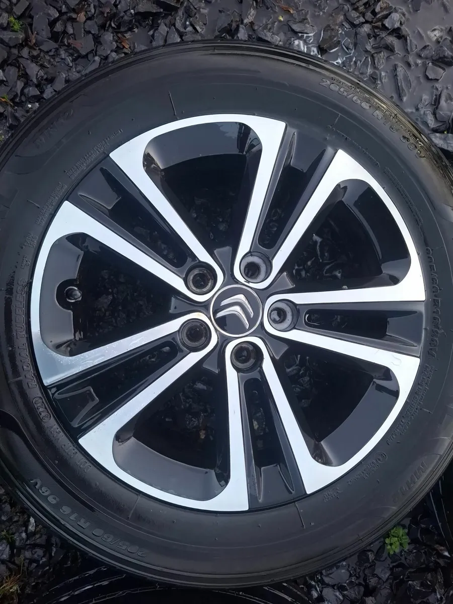 16" Genuine Citroen Alloys with tyres - Image 2