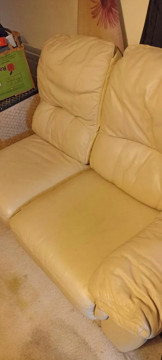 Two Seater Settee with Built in Recliner. - Image 1