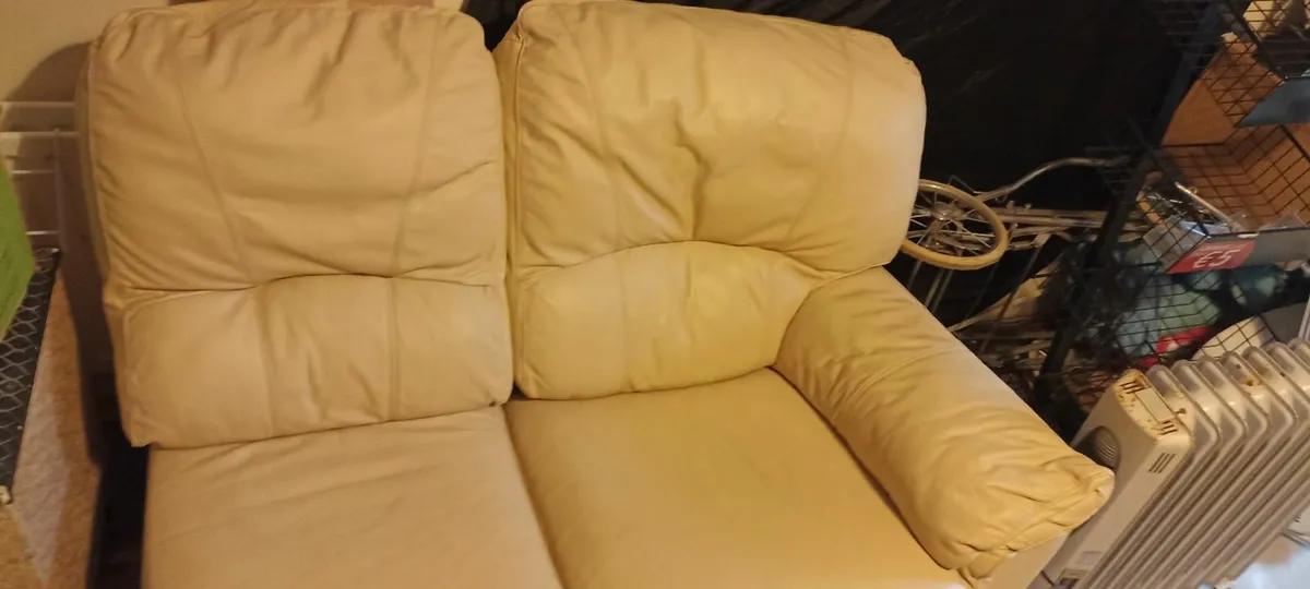Two Seater Settee with Built in Recliner. - Image 2