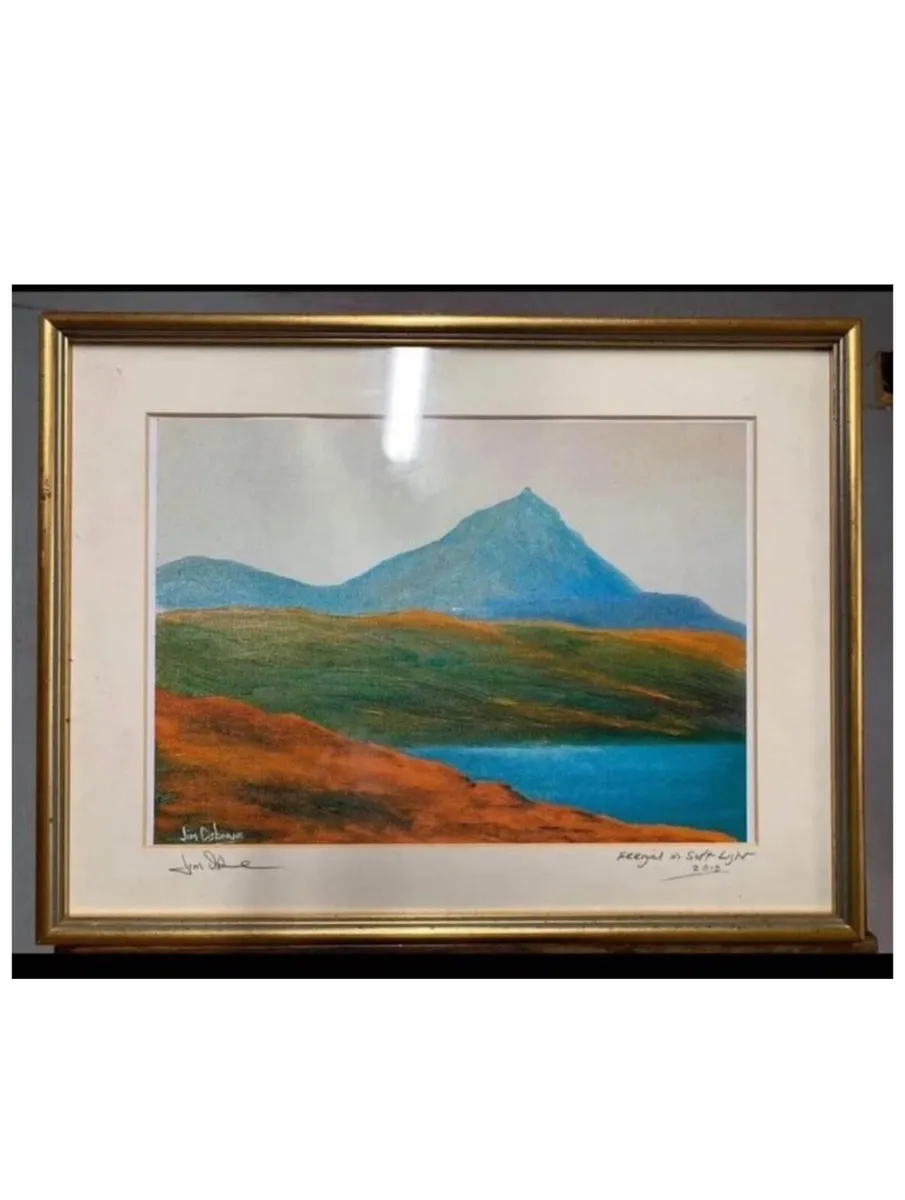 Errigal mountain water colour painting