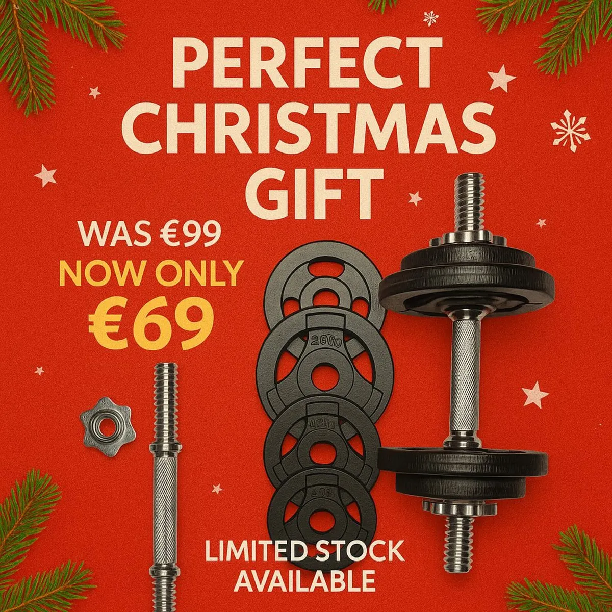 Solid Chrome Barbells, Dumbbell Handles Gym - Image 3