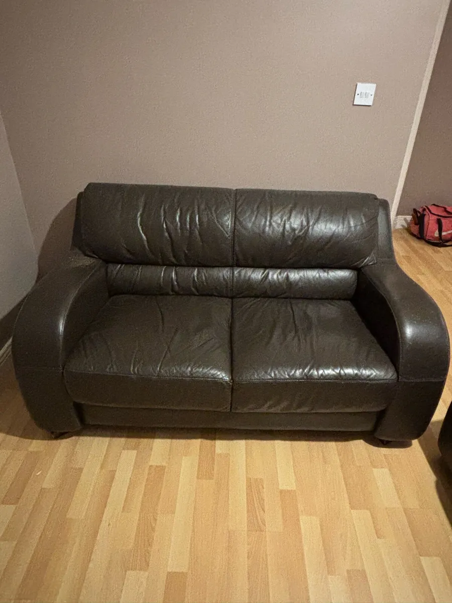 2 & 3 seater leather couches - Image 2