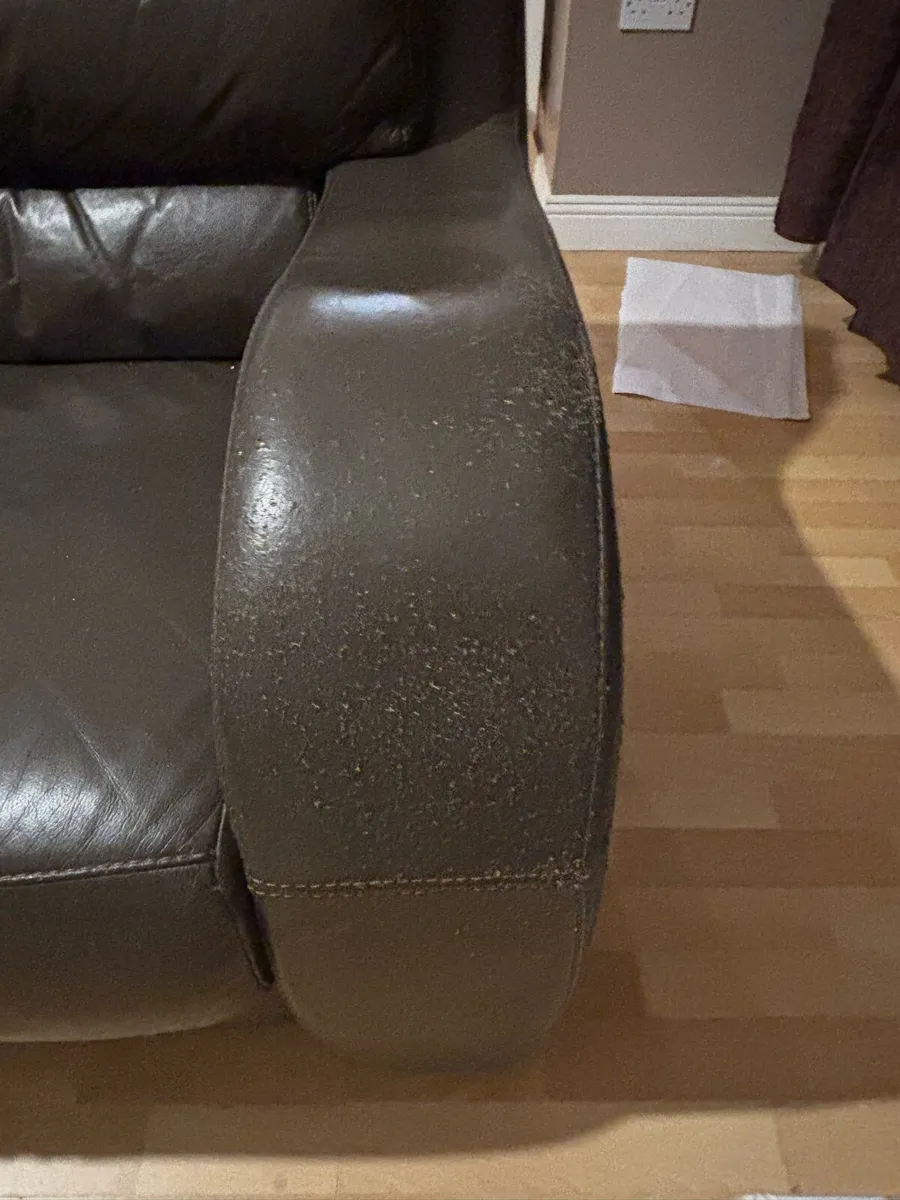 2 & 3 seater leather couches - Image 4