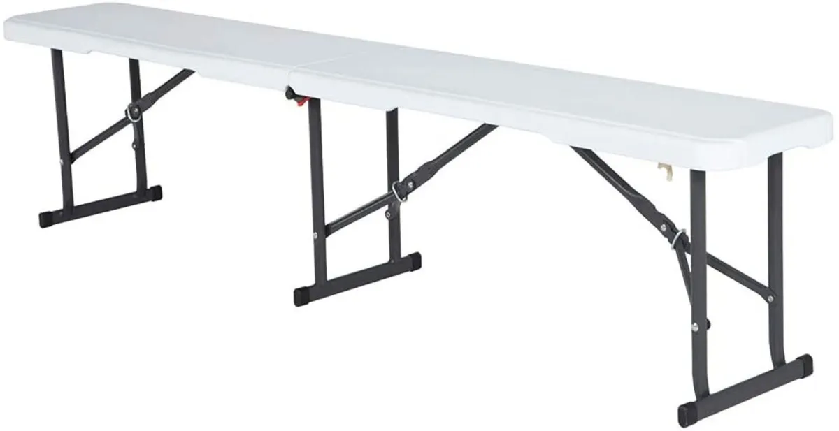 New 6ft Long Folding Half Benches - Image 2