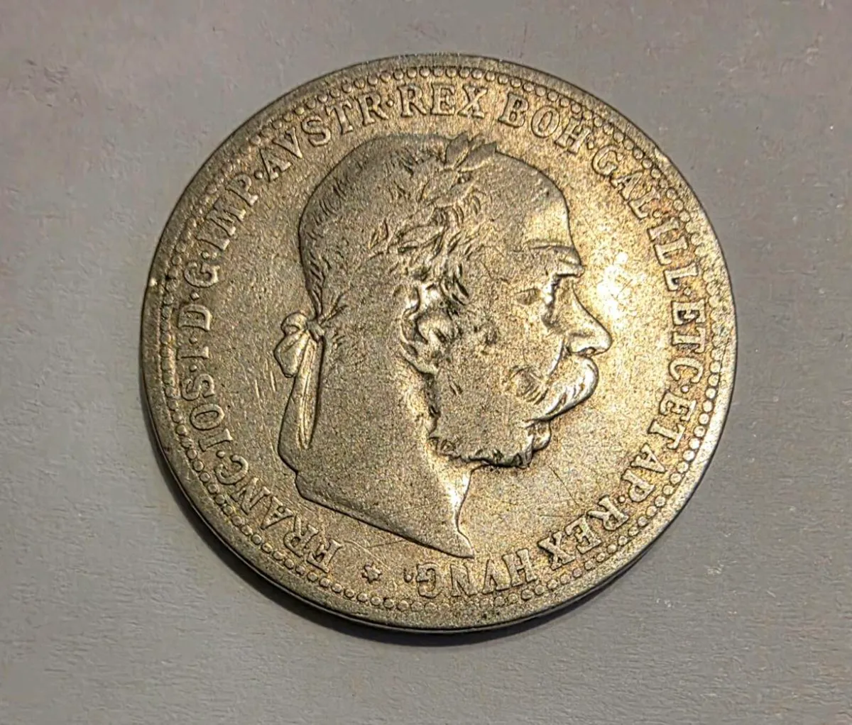 1894 Austrian empire silver crown - Image 1