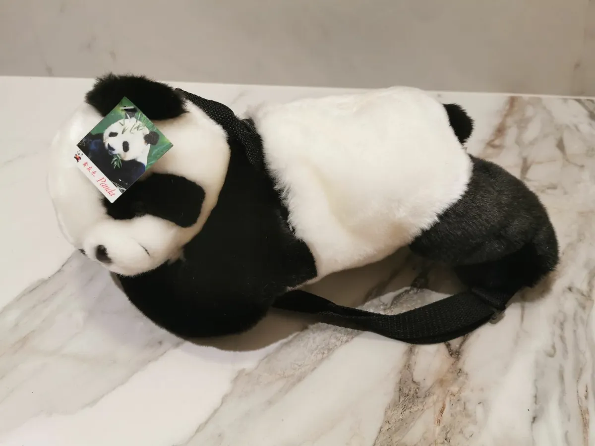 Panda backpack with tags - Image 1