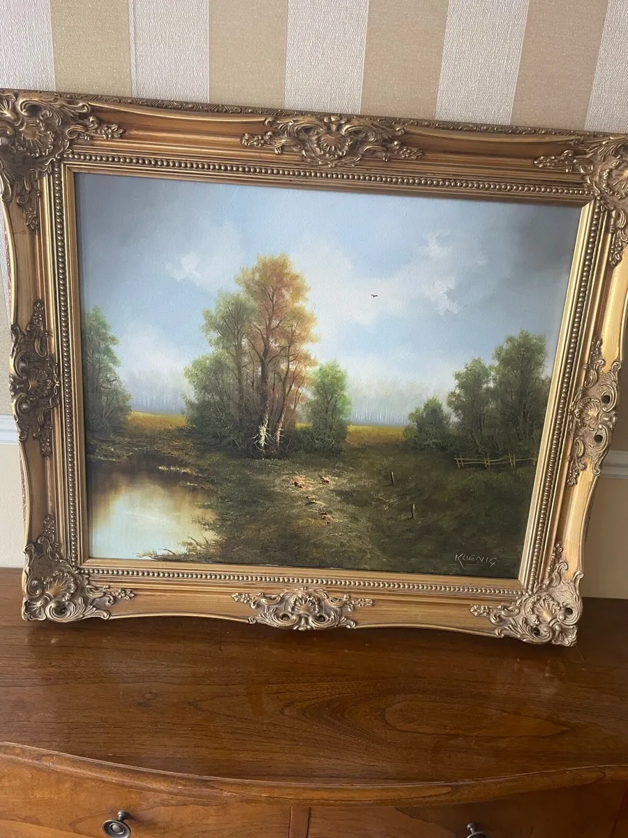 2 lovely pictures,both signed - Image 1