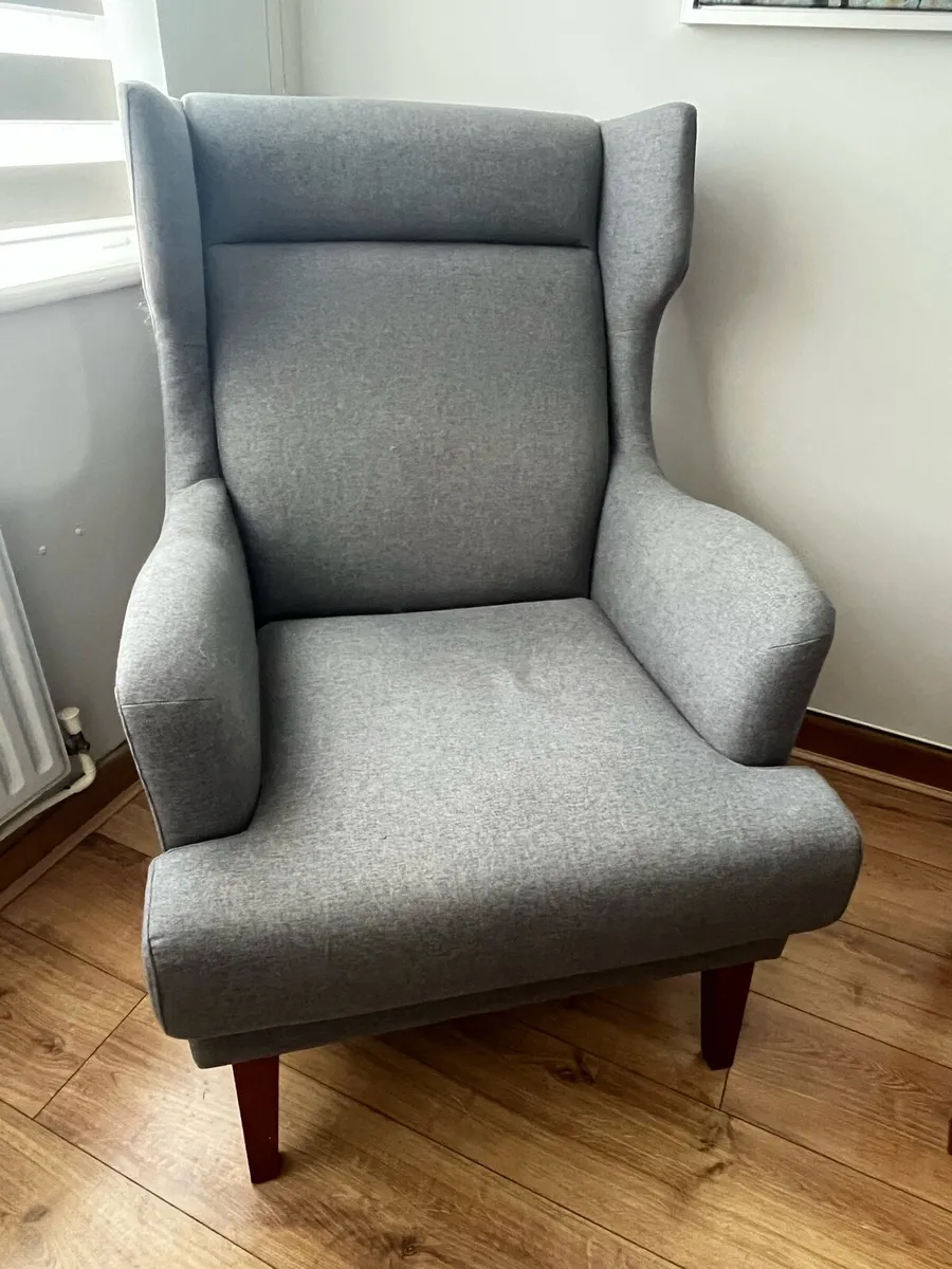 Wing backed armchair