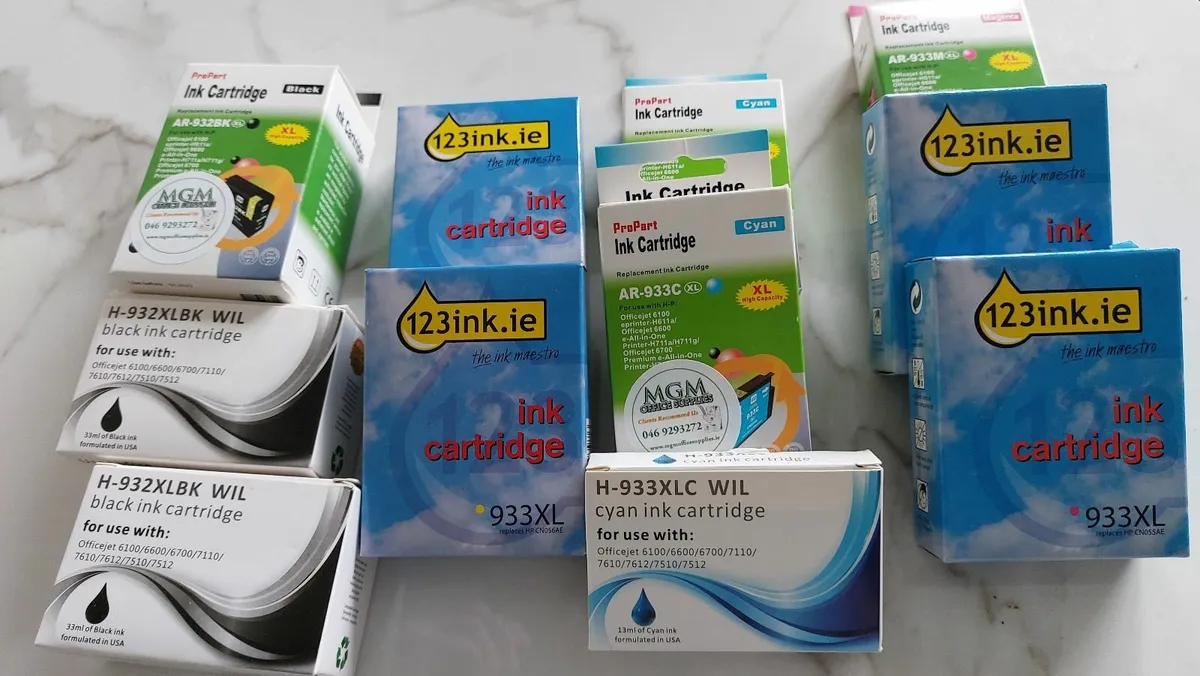 HP compatible ink cartridges 932XL and 933XL