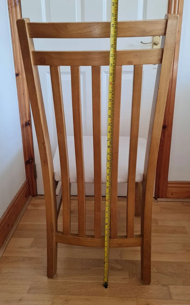 Solid wood dining chairs - Image 4