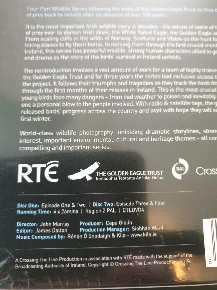 The Eagles Return 2010 DVD Irelands Lost Birds - Image 2