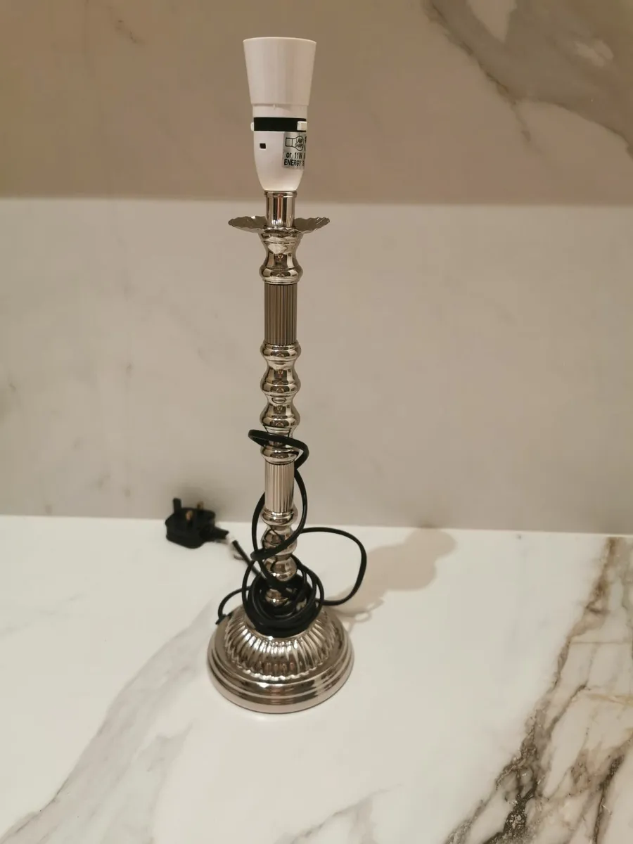 Silver look lamp base