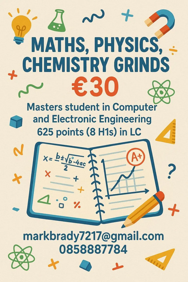 Maths, Physics, Applied Maths, Chemistry Grinds