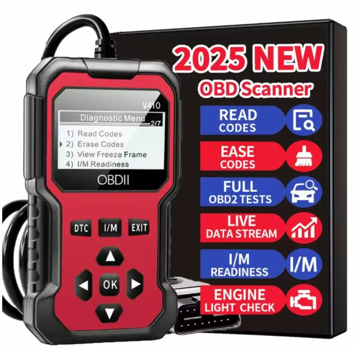 Obd2 Scanner Diagnostic Tool Fault Code Reader - Image 2