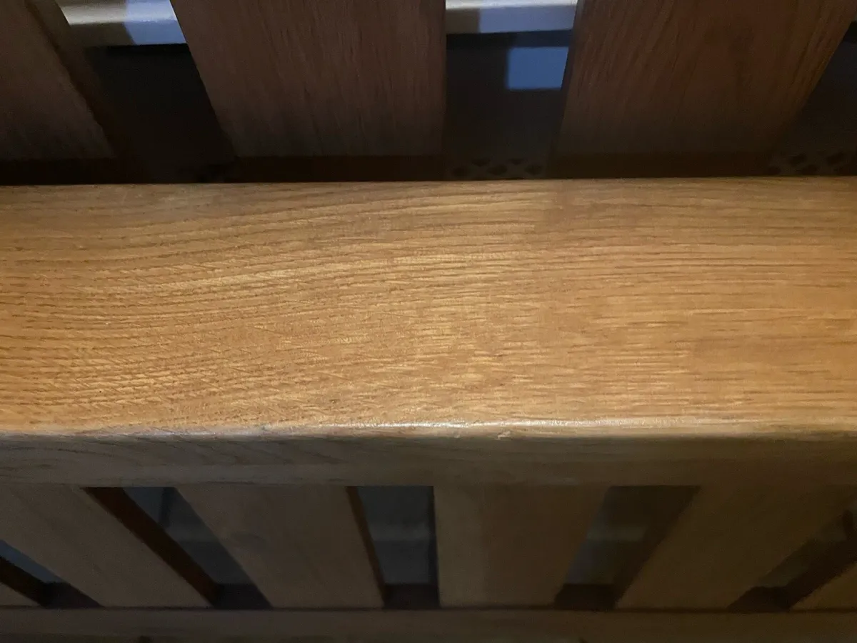 Solid oak superking bed - Image 3