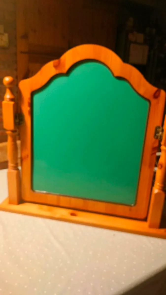 Pine Vanity Mirror
Width. 27"
Height 26"
Dept. 7". - Image 2