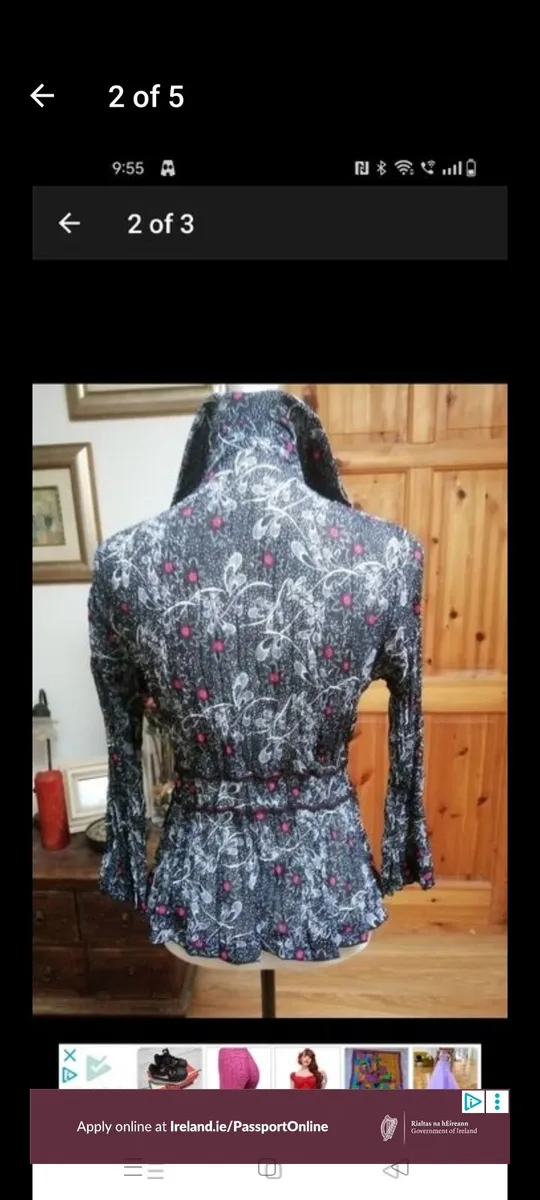 Beautiful silk type material with buttons front lo - Image 2