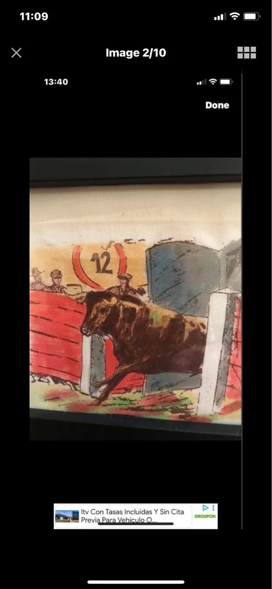 Spanish Bullfighting - Original art on linen - Image 2