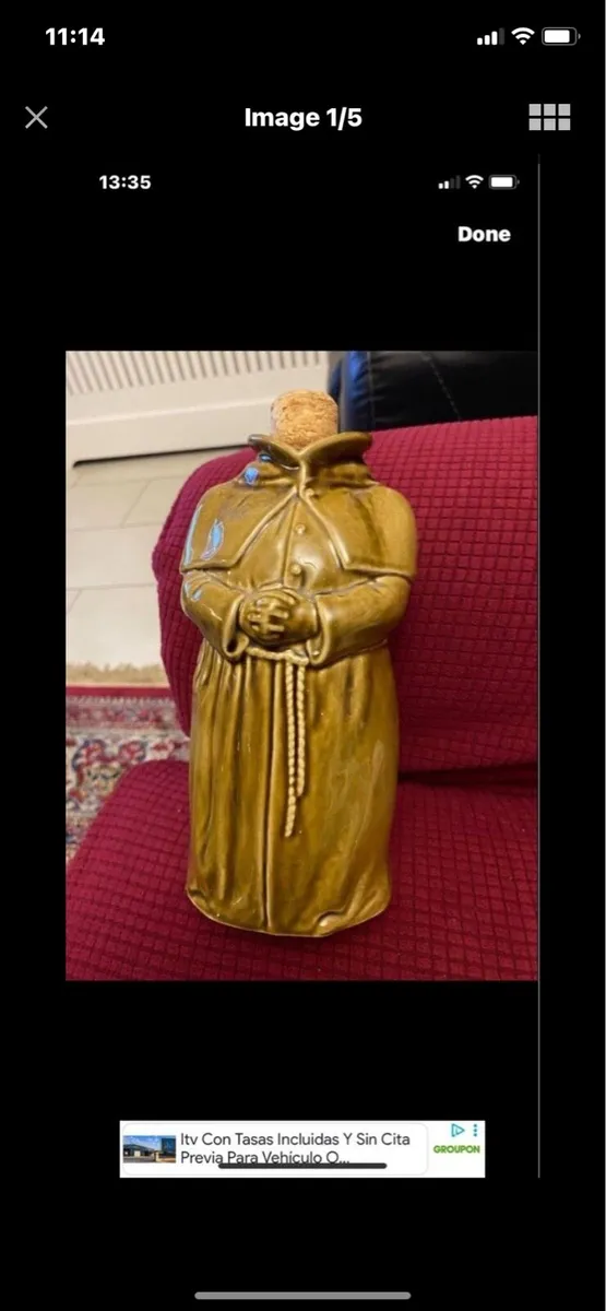 Rare Abbots Choice Scotch Whisky Ceramic Decanter - Image 1