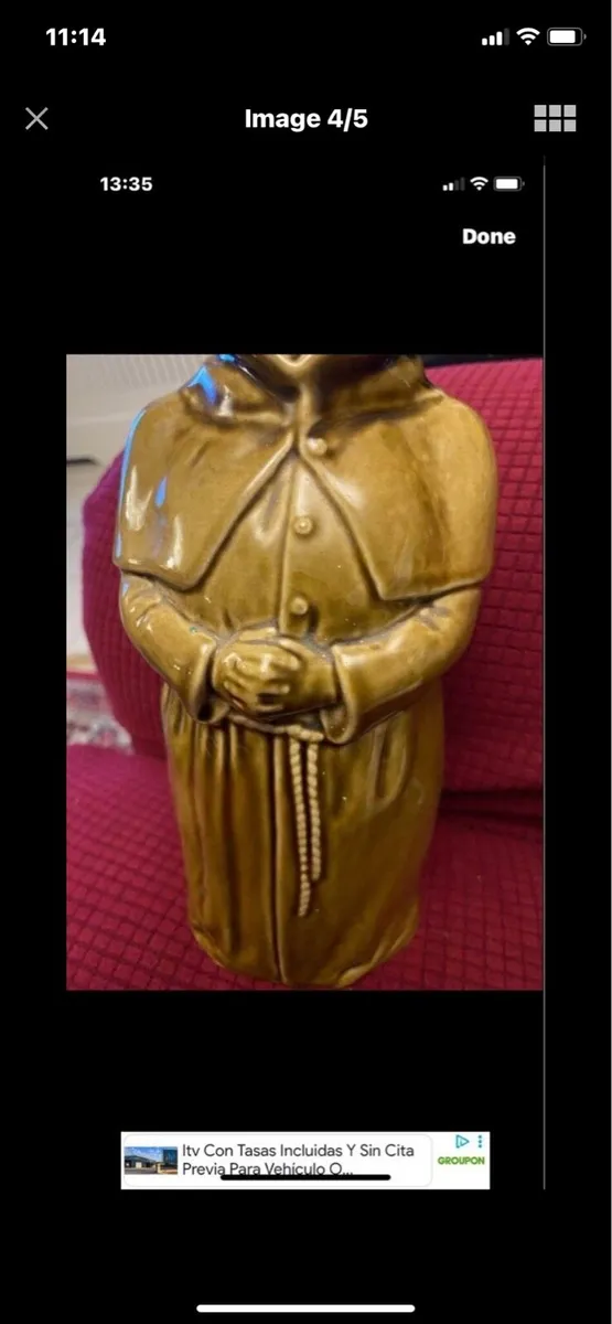 Rare Abbots Choice Scotch Whisky Ceramic Decanter - Image 4