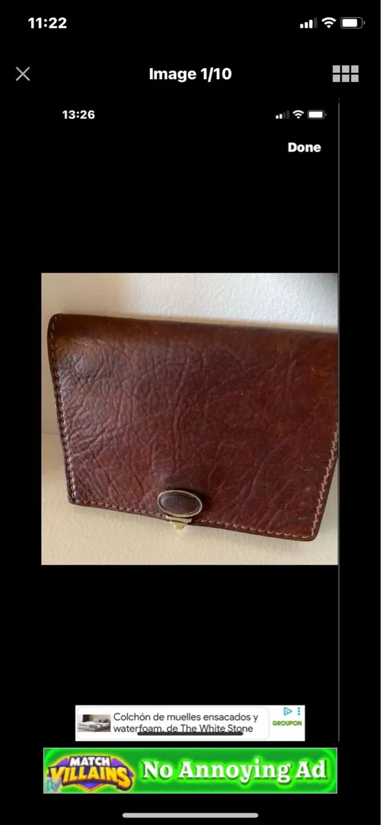 Vintage ‘The Bridge’ Leather Wallet/ Purse - Image 1