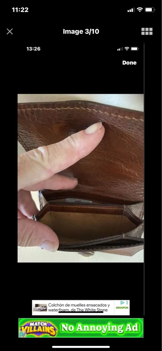 Vintage ‘The Bridge’ Leather Wallet/ Purse - Image 3