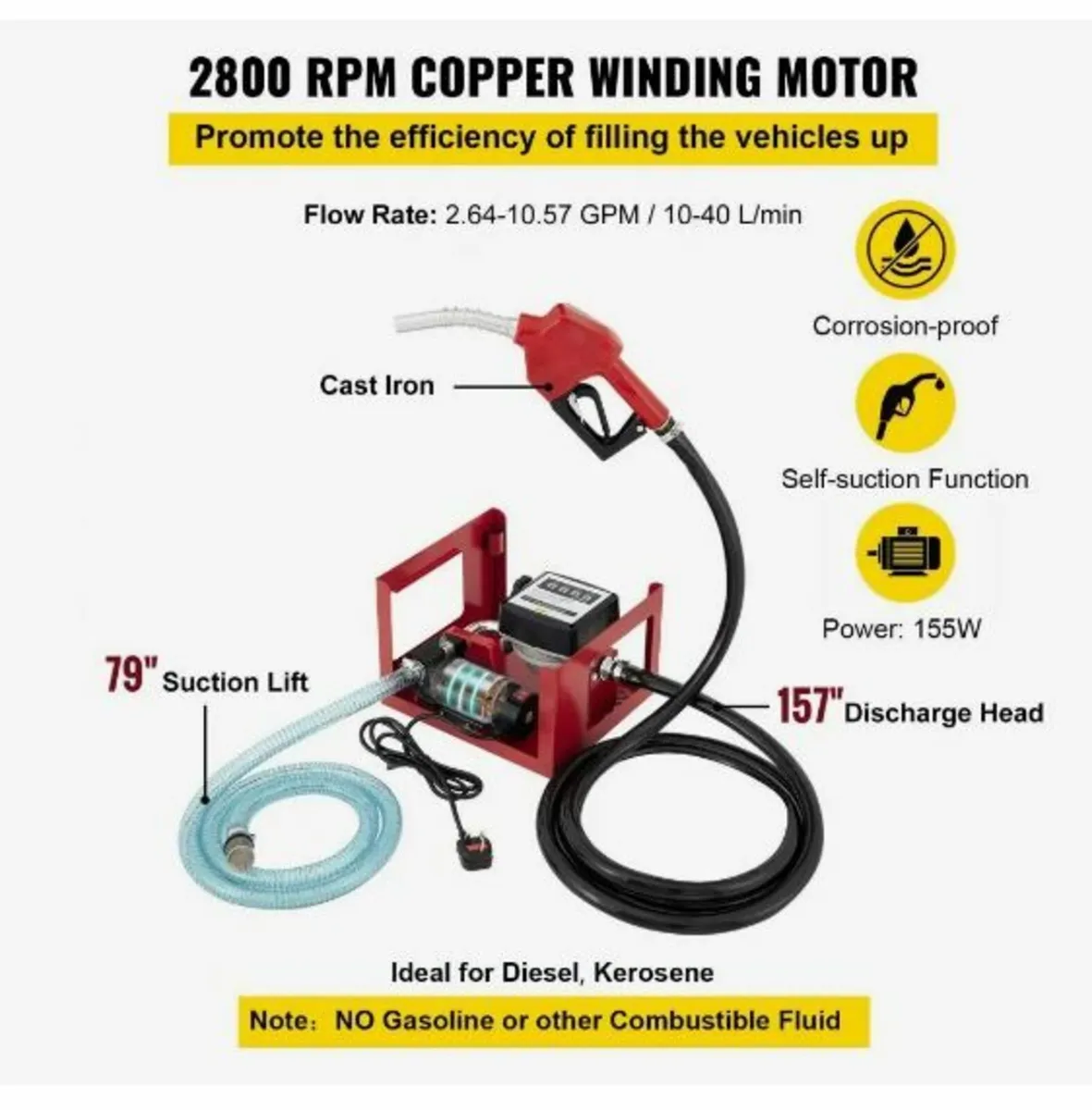 40 L Diesel Pump, Heating Oil Pump - Image 4