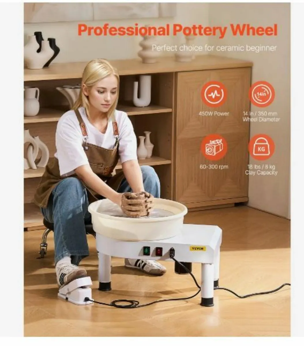 Pottery Wheel, 35 cm Ceramic Wheel Forming - Image 2
